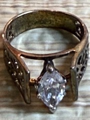 14k GE gold ring vintage( Gold Electroplated ) Unknown Stone Beauty