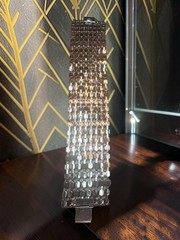 GRAZIANO Sparkling Ice Rhinestone Chain Link Wide Bracelet