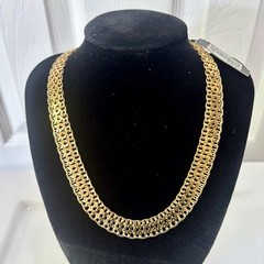 NWT Vintage 1960’s Monet Gold Plated Necklace Signed Original Vintage Price Tag