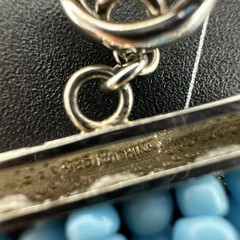Ross-Simons Blue Bead w/Marquise 6-Strand 925 Silver Necklace 17 & Bracelet 7.25