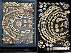 Vintage 100% CROWN TRIFARI Jewelry Lot Missing Stones Minor Repairs 38 Pieces