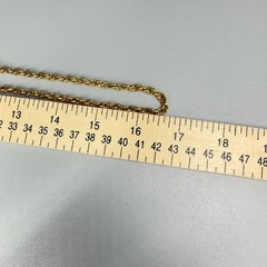 Vintage Monet Gold Tone Long Acorn Station Bead Rope Chain Necklace 33″