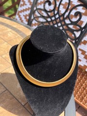 RARE Vintage Stretchable Golden Tone Monet Necklace choker