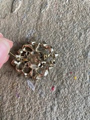 Vintage Brooch Pin 1.5 Inches Mother Mary Christianity 1950s Christian Religious