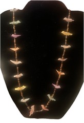 Mother of Pearl Wild Bird Carved Necklace 26”