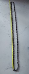 Antique Brass Triple Strand Bead Necklace. Long. Gorgeous Patina! Estate Find.