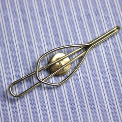 Vintage 1930s Krementz Hand Painted Horse Head Crystal Rolled Gold Tie Clip Bar