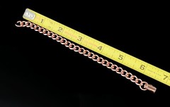 Vintage Solid Copper Lot Including 7″ Cuban Link Bracelet, Spoon Ring & Tie Tack