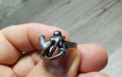 Mid Century Surrealist Abstract Expressionism Sterling Silver Studio Art Ring