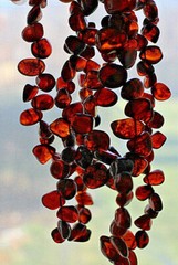 Natural Baltic Amber Cherry Cognac Colors beaded nuggets Necklace 33″ Long