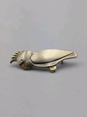 Vtg Australia Sterling Silver Cockatoo Parrot Brooch Pin 925 Map Mark C-Clasp