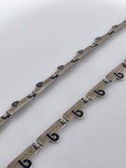 VTG MARGOT DE TAXCO MEXICO MODERNIST STERLING SILVER 925 ENAMEL NECKLACE