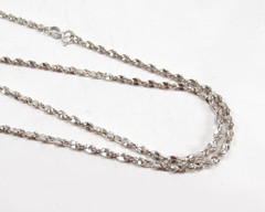 Vintage Providence Chain Co. USA Sterling Silver Tinsel Nugget Necklace 19.5″