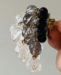 Vintage West Germany Bead Jewelry Waterfall Cluster Cascading Brooch Pin