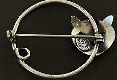 Sterling Silver Brooch Pin JEWELART Abstract Cat Vintage 3.51 Grams