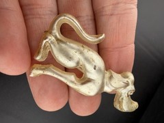 Vintage Frosted Dog Brooch Pin Cartoon Hound Puppy