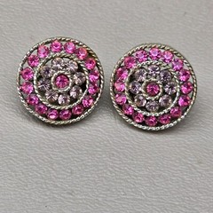 Vintage Modern Rhinestone Earring Lot of 9 Lisner West Germany Laguna