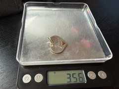3.56g Vintage Sterling Silver 925 Heart Pendant Anna Engraved Accent M