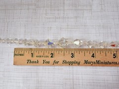 Vintage AB Aurora Borealis Crystal Bicone Bead Choker Necklace Jewelry