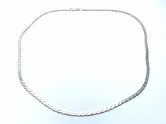 Italy MILOR Sterling Silver Rhodium Plated 2 Tone 24” Flat Rope Necklace ~ 19.7g
