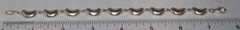 Vintage Sterling Silver FAS Bean Link Bracelet 13 grams 7.5 inches