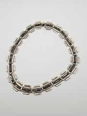 925 Vintage Taxco Abalone Necklace 15.5 Inches Sterling Silver Signed J.C