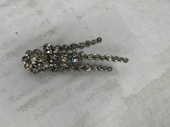 Vintage Crystal Clear Rhinestone Brooch and Pendant Lot of 6 1940s 1950s 1960s