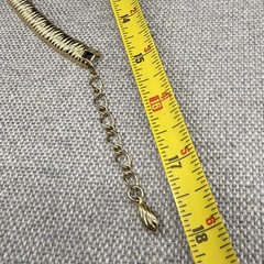 Vintage Necklace Chunky Gold Tone Black Acrylic Disk Adjustable Length Y2K Retro