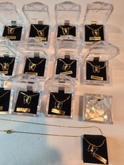 Lot 12 Gold Tone 16″ Butterfly Necklaces Serpentine Chain Costume New In Box