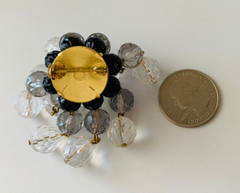 Vintage West Germany Bead Jewelry Waterfall Cluster Cascading Brooch Pin