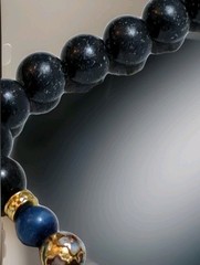 Estate Vintage Stunning Cloisonne Blue Sodalite Lava Bead Statement Necklace EUC