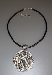 Western Cross Pendant / Necklace / Choker w/adjustable length Branded by You&I