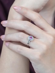 2.10Ct Art Deco Style Lab Created Diamond Anniversary 14k White Gold Finish Ring