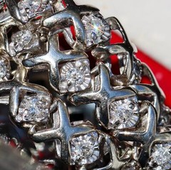 10k white gold tennis bracelet 1.00ct natural diamond 7.5″ vintage 8.65gr N2926