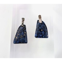 VTG Lapis Lazuli Blue Stone Pendant 925 Sterling Silver Lot 2 Celestial Artisan
