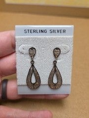 Sterling 925 Silver Vintage Dangle Earrings **SEE PICS**
