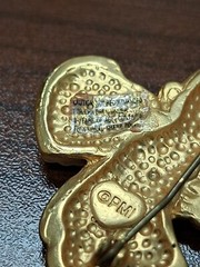 Vintage PMI PRECIOUS MOMENTS Brooch Pin Matching Heart Earrings Set