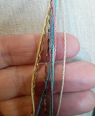 Vintage Enameled Multi Color 8 Strand 18″ Necklace Pastel And Gold Tone