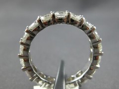 3.51CT DIAMOND 14KT WHITE GOLD 3D SHARED PRONG ETERNITY WEDDING ANNIVERSARY RING