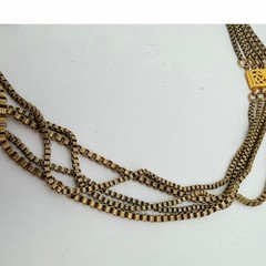 Rare Miriam Haskell Signed 5 Strand Necklace Wired Faux Pearl Leaf Pendant VTG