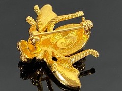LOT of 5 JOAN RIVERS Gold Tone Bee Pins Brooches (one small) Various Colors
