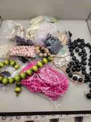 2 Lbs Vintage Colorful Plastic Lucite Beaded Necklaces Lot Costume Jewelry
