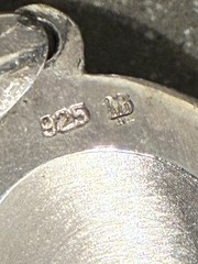 VTG STERLING SILVER 925 4 PHOTO BOOK LOCKET PENDANT MONOGRAM A 18.51g