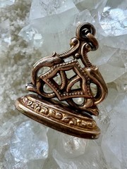 Antique Victorian Gold Filled Watch Fob Pendant Ornate Openwork Charm