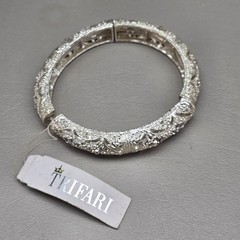 Trifari Bracelet Silver Tone Filigree Expandable Hinged 7.25″ Vintage Style NWT