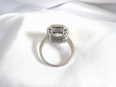 Antique Style Sterling Silver 925 Cubic Zirconia Ring Size 8.5