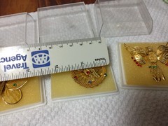 Vintage Dragon, Phoenix, Butterfly, Filigree Brooch/Pendant Set Gold Tone Asian