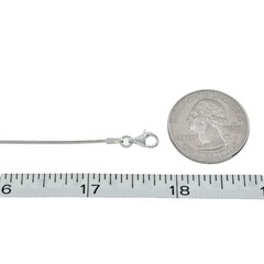 Vintage Italian Sterling Silver 925 1.2mm Snake Chain Necklace 17.75″
