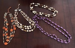 Vintage Multicolor Beaded Pearl Glass Resin Necklace Lot Of 4 Japan Hong Kong