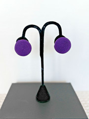 Vintage 1970s – 1990s Bold Swirl Round Braided Pierced Earrings (2 pairs)